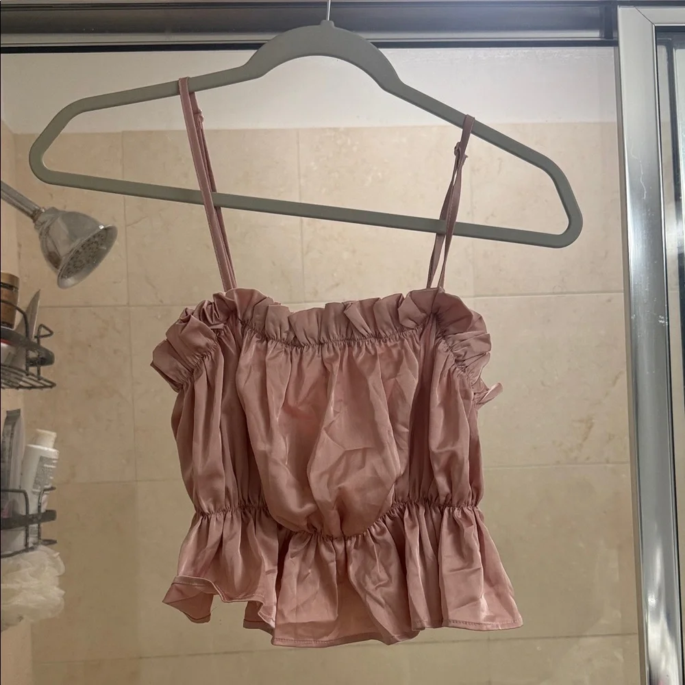 Pink Ruffled Women's Top - Picture 1 of 1